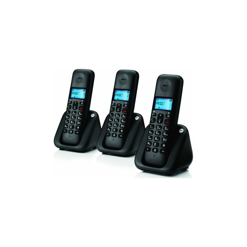 Motorola T303 Cordless Phone (Triple Set) with Open Listening
