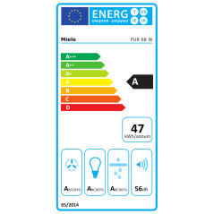 Miele PUR 68 W Απορροφητήρας Καμινάδα 59.8cm Μαύρος