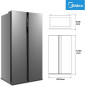 Midea  MERS530FGE02 Two Door Refrigerator Inox