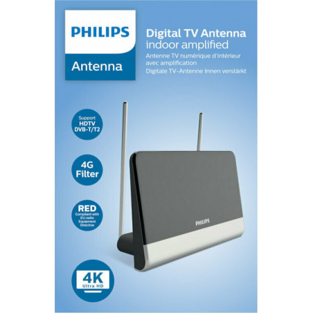 Philips SDV6222/GRS Εσωτερική Κεραία Τηλεόρασης (απαιτεί τροφοδοσία)