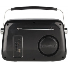 Osio OPR-3040B Retro Portable Radio Rechargeable with Bluetooth and USB Black