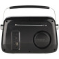 Osio OPR-3040B Retro Portable Radio Rechargeable with Bluetooth and USB Black