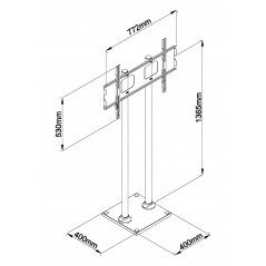 TV  FS400BD  Floor Stand  for 43 to 75-inch