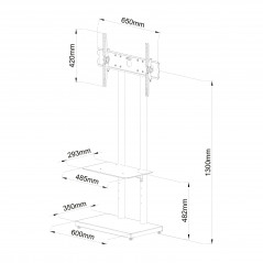 TV Stand ND6475 Compatible / LED 43 "- 65"