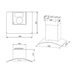 Midea Wall Mount Hood MH60G3250X