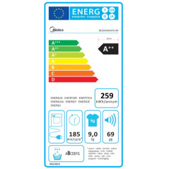 Midea Lunar Στεγνωτήριο Ρούχων 9Kg A++ / Wi-Fi