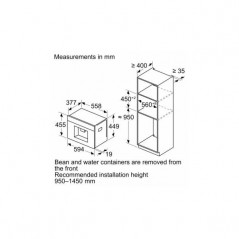 BOSCH CTL9181B0 Series 8, Πλήρως Εντοιχιζόμενη Αυτόματη Καφετιέρα