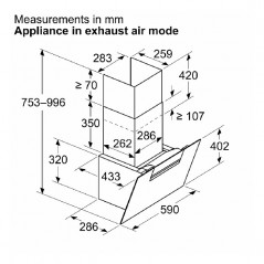 Bosch Wall Mount Hood Series 4 /  DWK67FN60