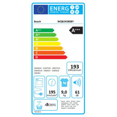 Bosch Στεγνωτήριο Ρούχων 9Kg Series 8 / WQB245B0BY