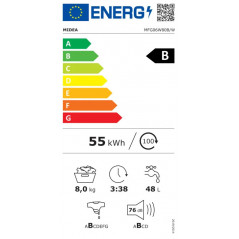 Midea Εντοιχιζόμενο Πλυντήριο Ρούχων 8Kg / MFG06W80B/W