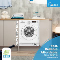 Midea Εντοιχιζόμενο Πλυντήριο Ρούχων 8Kg / MFG06W80B/W