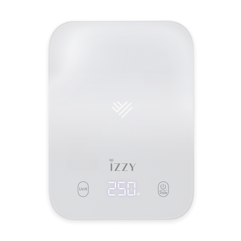 izzy Kitchen Scale White Glass IZ-7012 izzy Kitchen Scale White Glass IZ-7012