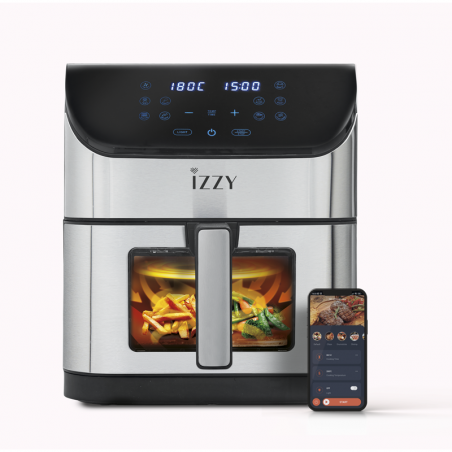 IZZY Digital Air Fryer Inox XL 8Lt WiFI with Window IZ-8229