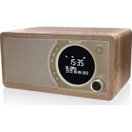 Sharp DR-450 Tabletop Radio Electric DAB+ with Bluetooth Brown