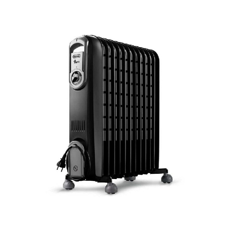 DELONGHI V551225 Καλοριφέρ Λαδιού, Μαύρο