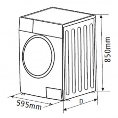 Midea MFK0100B/S Washer-Dryer 10/7 Kg