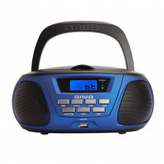 Aiwa Portable FM Radio CD-USB Player With Bluetooth BBTU-300BL